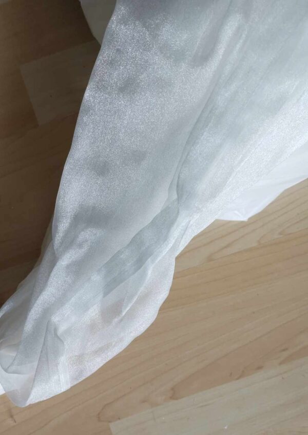 Traubogentuch Weiss/glitzer